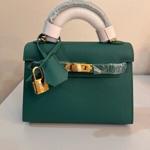 Mini Epsom Genuine Leather handbag 19cm